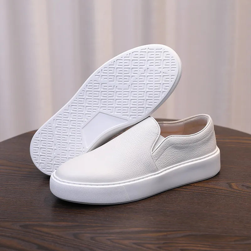 LuxeStep™ Genuine Leather Slip-On Loafers | Wit / 6.5 | Toronty Ottawa