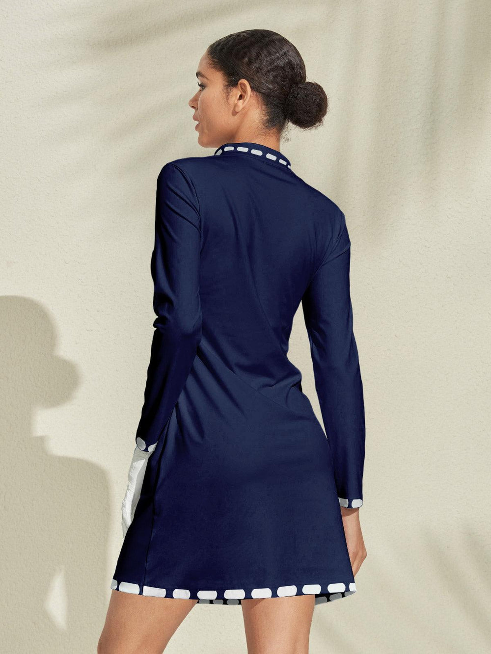 Marina Lane™ | Nautical UPF50+ Long Sleeve Golf Dress | Dark Blue / S | Toronty Ottawa