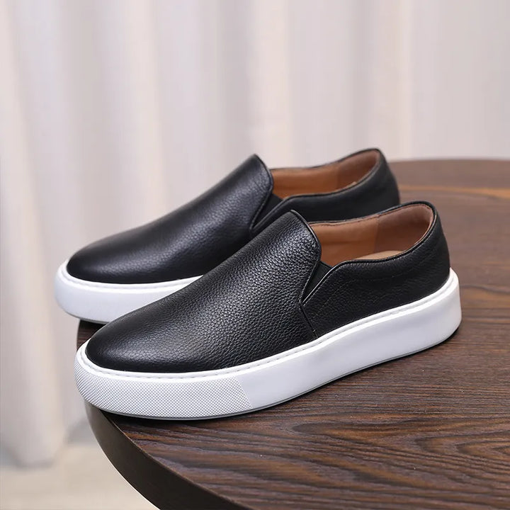 LuxeStep™ Genuine Leather Slip-On Loafers | Wit / 6.5 | Toronty Ottawa