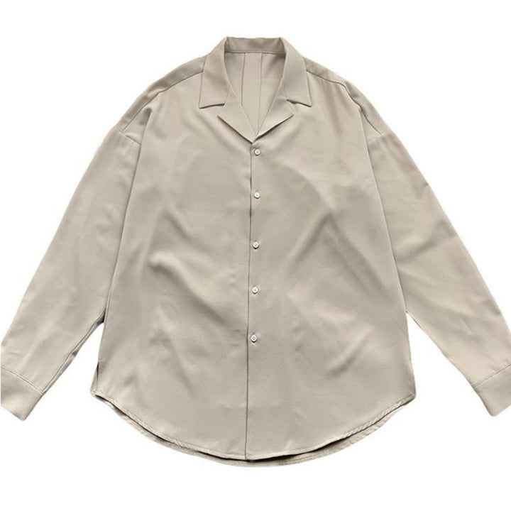 Beaumont™ | Men’s British Cuban Collar Relaxed Shirt | Apricot / S(US)/M(Japan) | Toronty Ottawa