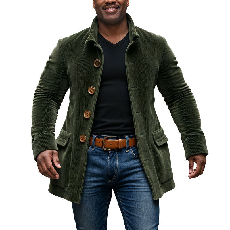 Bexley™ Heritage Corduroy Stand Collar Coat | Army Green / S | Toronty Ottawa
