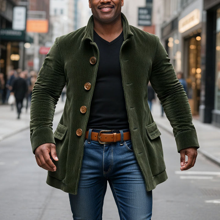 Bexley™ Heritage Corduroy Stand Collar Coat | Army Green / S | Toronty Ottawa