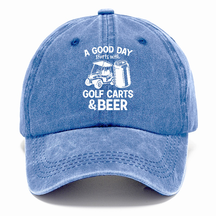 A Good Day Starts With Golf Carts And Beer Classic Cap | Summer Sky(Blue) | Toronty Ottawa