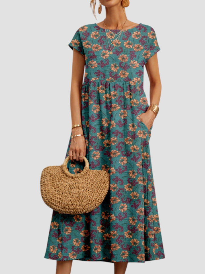 Rose – Floral Summer Dress | Blue / S | Toronty Ottawa
