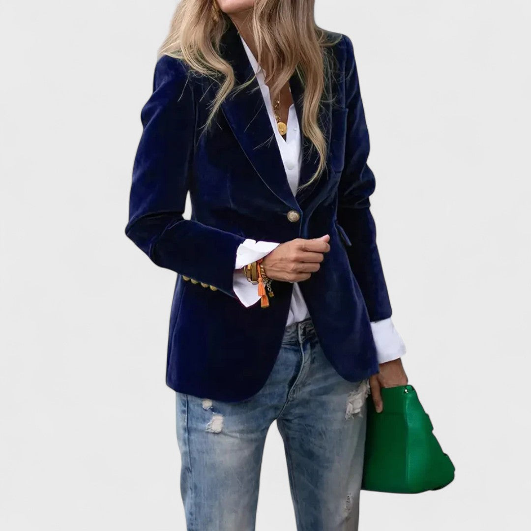 Julie™ | Elegant Velvet Blazer