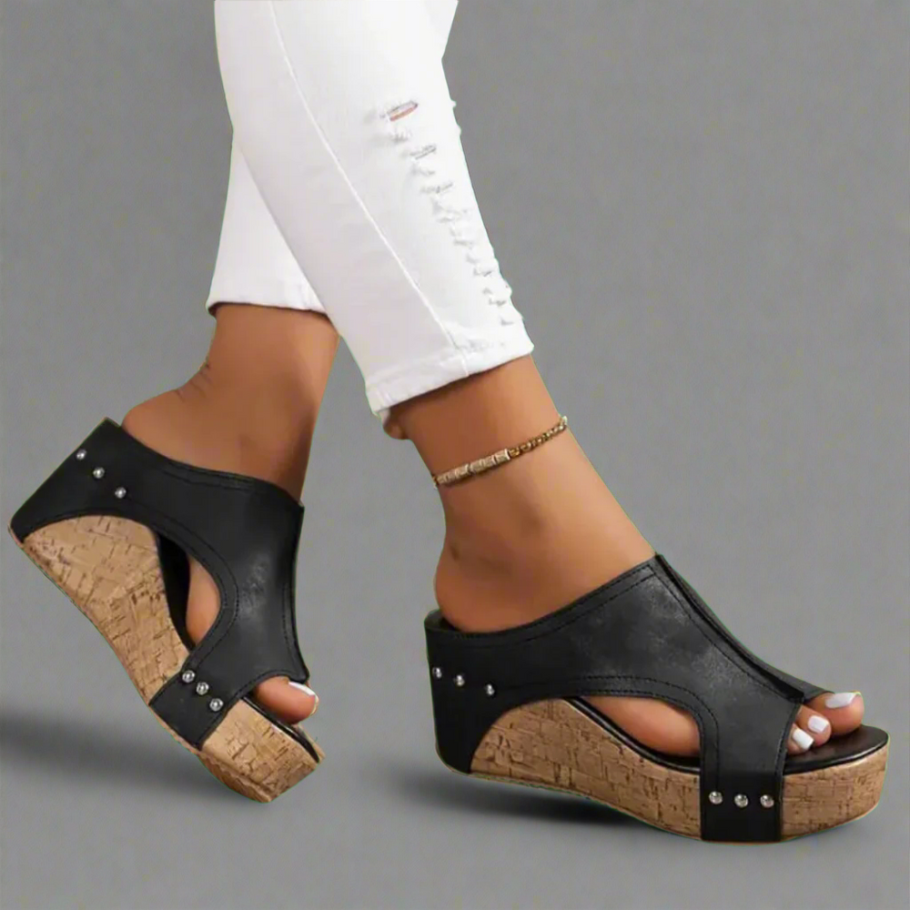 Paige – Effortless Summer Sandals | Black / 5 | Toronty Ottawa
