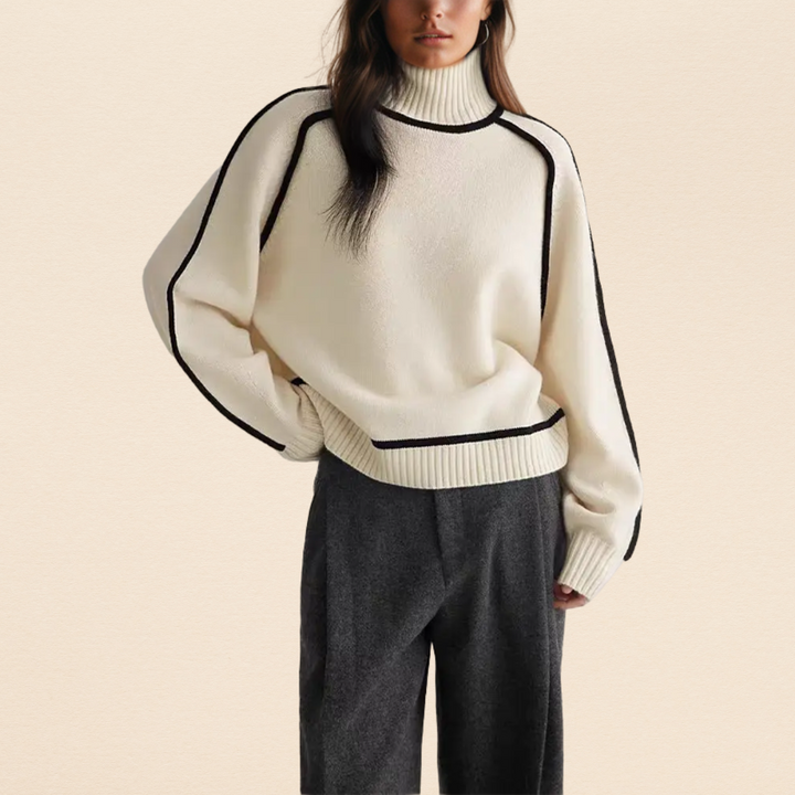 MIRABELLA™ - COUTURE TURTLENECK JUMPER | White Avoiré / S (8) | Toronty Ottawa