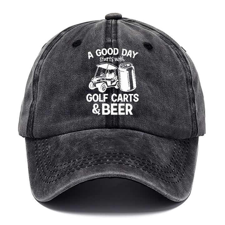 A Good Day Starts With Golf Carts And Beer Classic Cap | Graphite | Toronty Ottawa