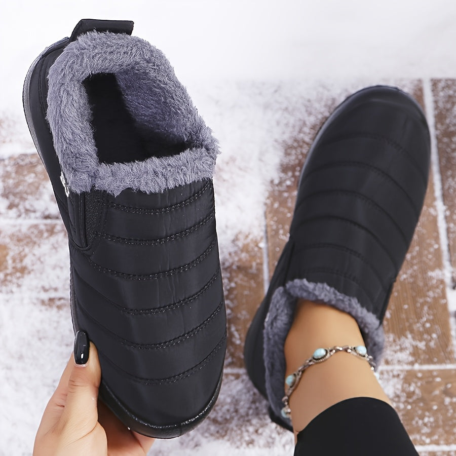 Vicky | Warm Winter Slip-On Boots.