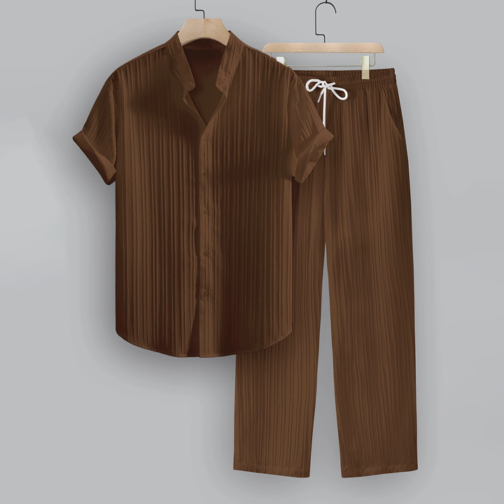 Varella™ | Men’s Striped Lounge Set | Coffee / S | Toronty Ottawa