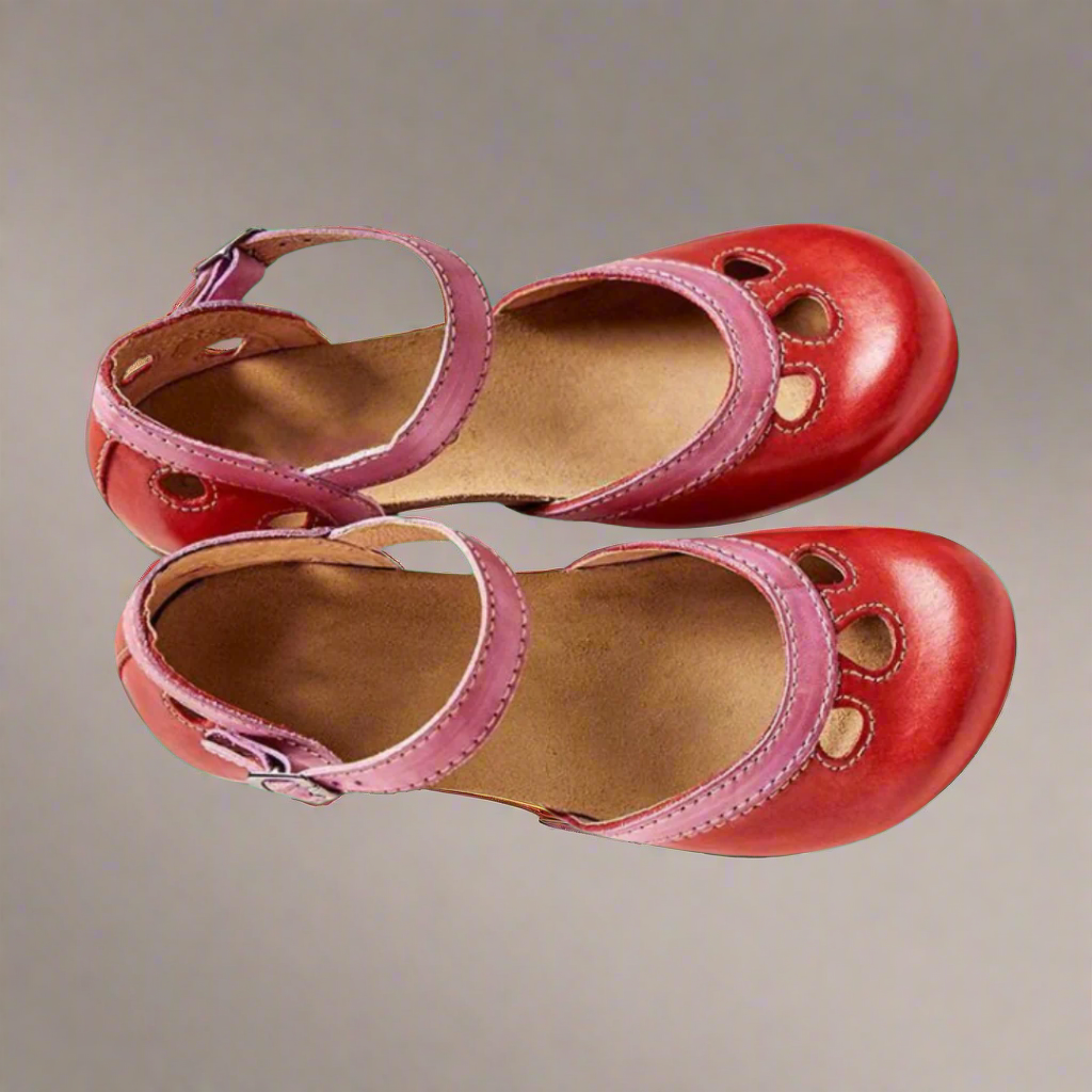 Nora – Breezy Summer Sandals | Red / 4.5 | Toronty Ottawa