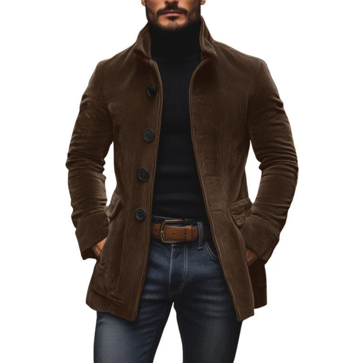 Bexley™ Heritage Corduroy Stand Collar Coat | Brown / S | Toronty Ottawa