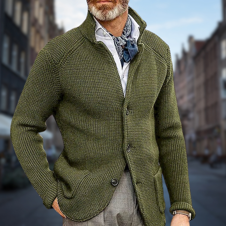 Lucien™ | Soft & Elegant Men’s Cardigan | Green / S | Toronty Ottawa