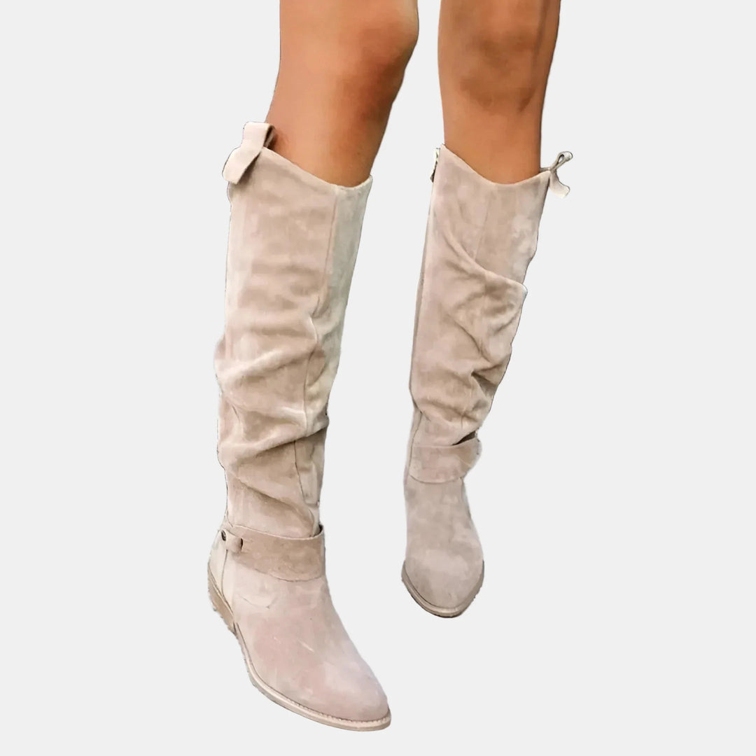 Clara | Soft Suede City Boots