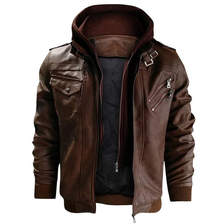 Ryder | Synthetic Leather Biker Jacket