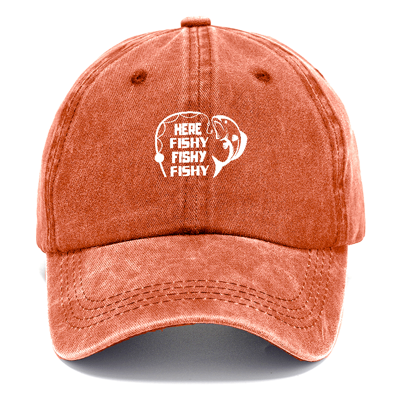 Here Fishy Fishy Fishy Classic Cap | Terracotta Clay(Orange) | Toronty Ottawa