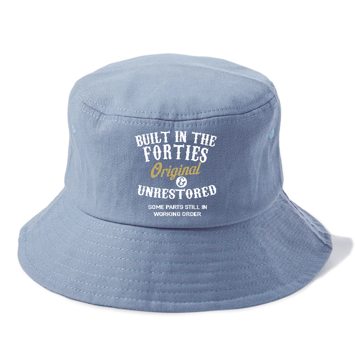 Built In The Forties Original Unrestored Some Parts Still in Working Order Bucket Hat | Summer Sky(Blue) | Toronty Ottawa