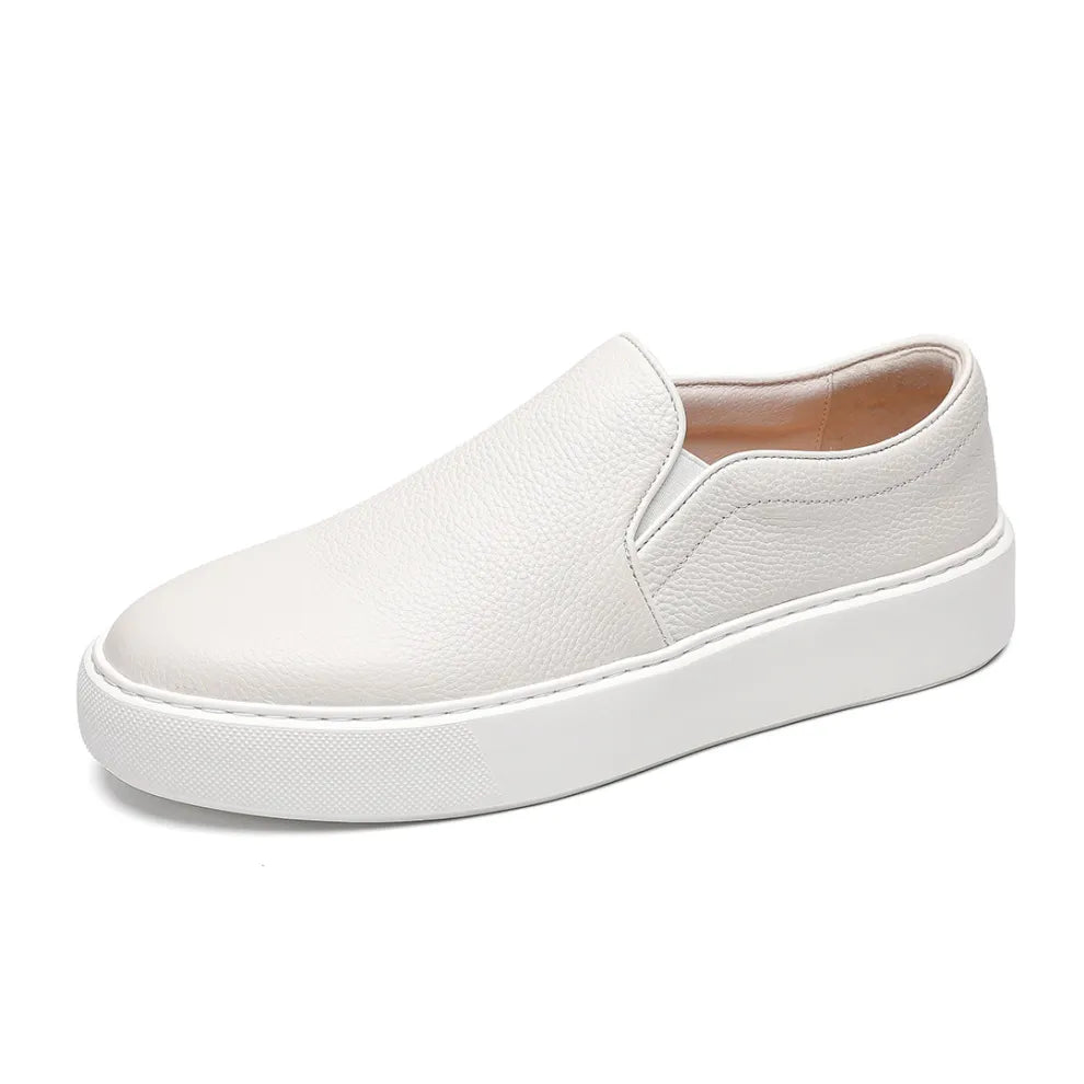 LuxeStep™ Genuine Leather Slip-On Loafers | Wit / 6.5 | Toronty Ottawa