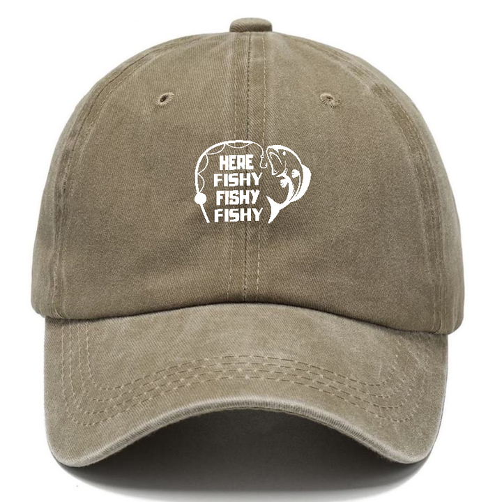 Here Fishy Fishy Fishy Classic Cap | Warm Sand(Khaki) | Toronty Ottawa