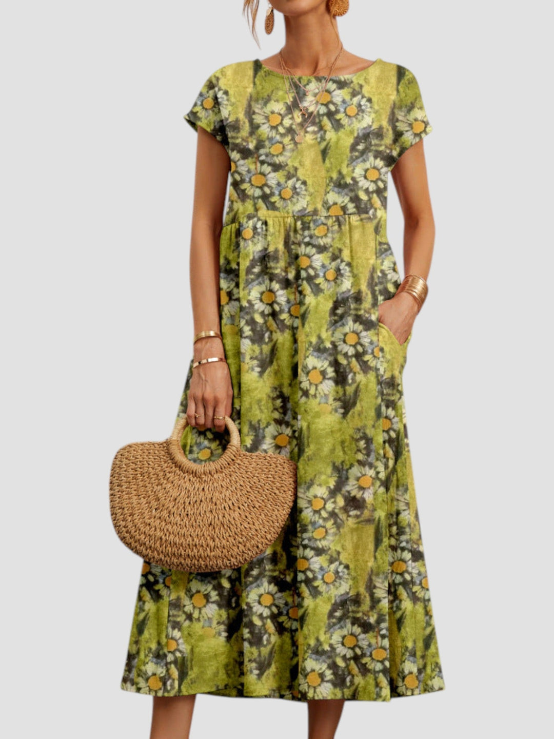 Rose – Floral Summer Dress | Yellow / S | Toronty Ottawa