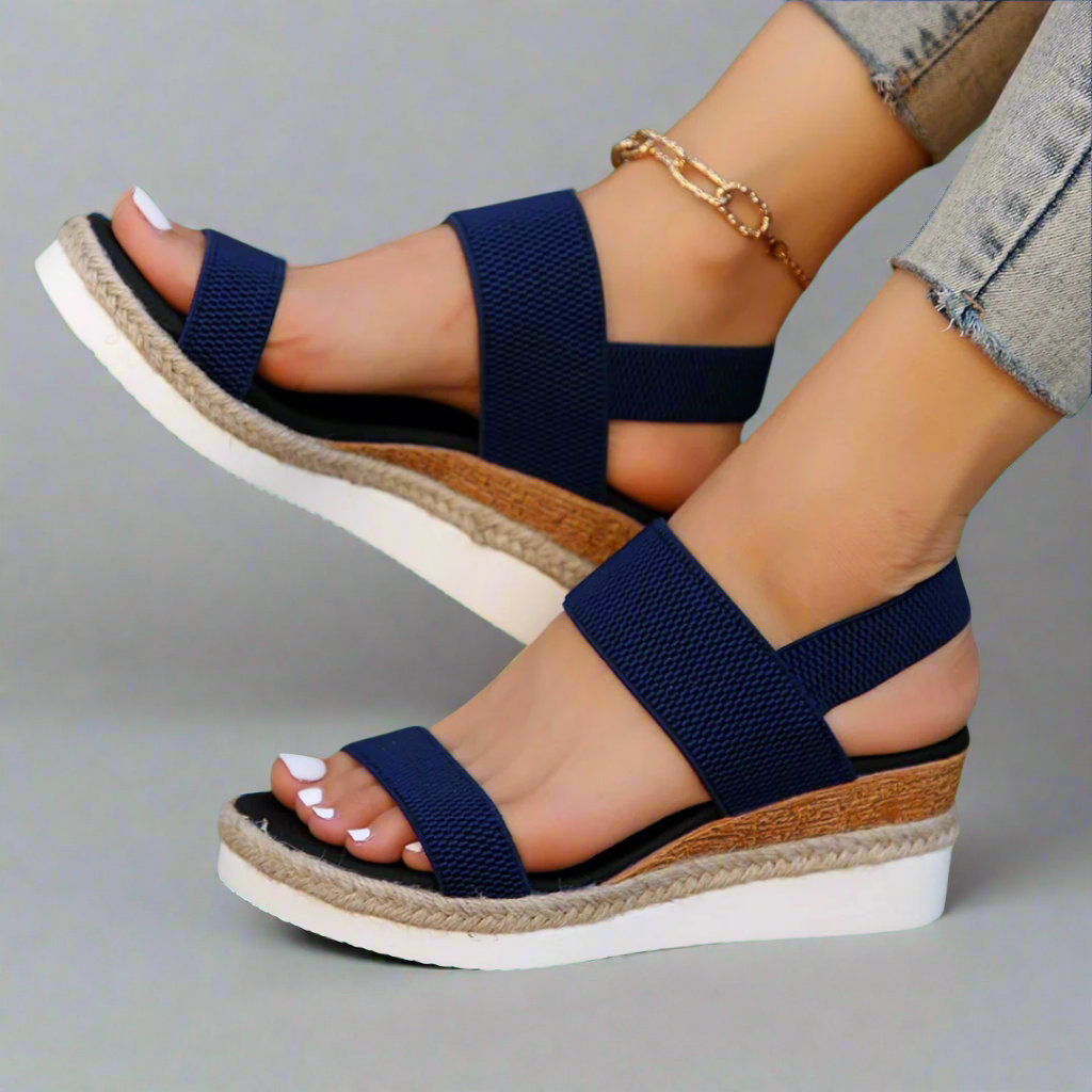 Layla – Elegant Everyday Sandals | Blue / 5 | Toronty Ottawa