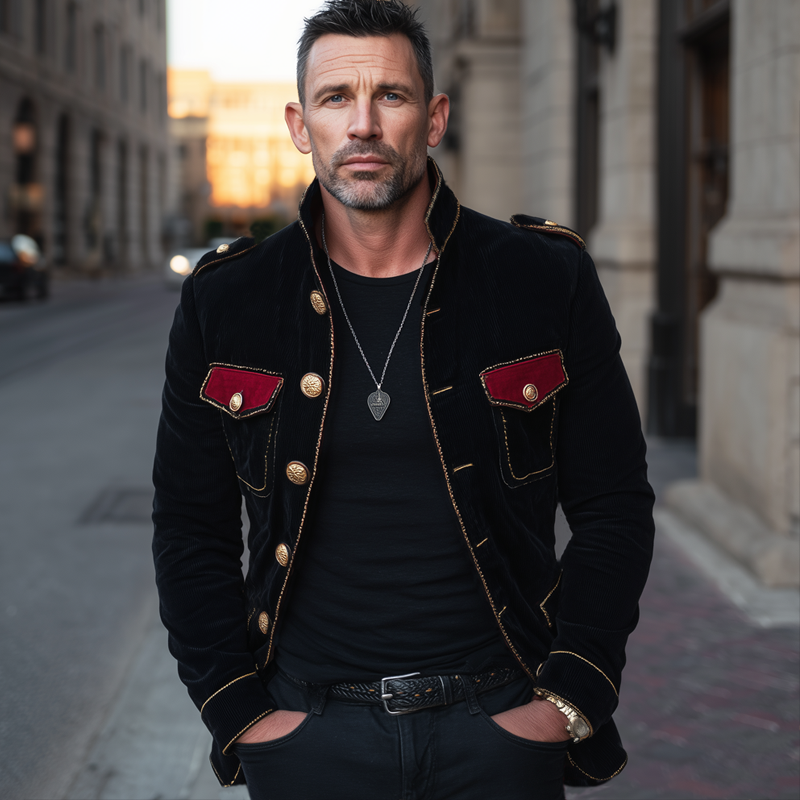 Velour™ Vintage Velvet | Multi-Button Jacket