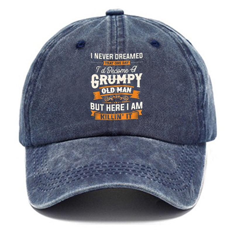 Grumpy and Proud: The Bold Hat for Seniors with Attitude | Twilight Navy | Toronty Ottawa