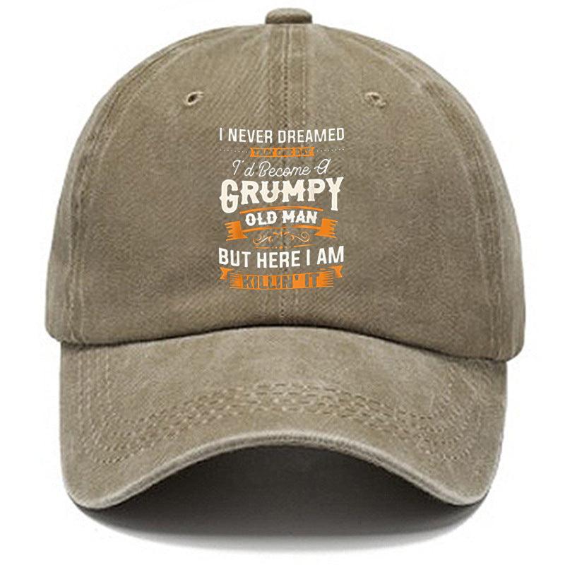 Grumpy and Proud: The Bold Hat for Seniors with Attitude | Warm Sand(Khaki) | Toronty Ottawa