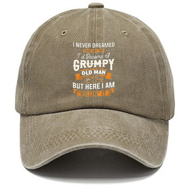 Grumpy and Proud: The Bold Hat for Seniors with Attitude | Warm Sand(Khaki) | Toronty Ottawa