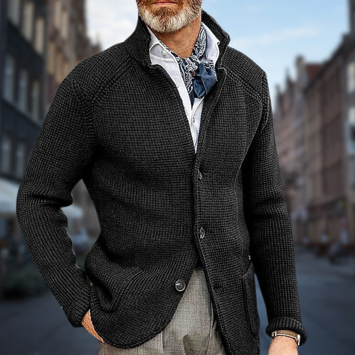 Lucien™ | Soft & Elegant Men’s Cardigan | Black / S | Toronty Ottawa