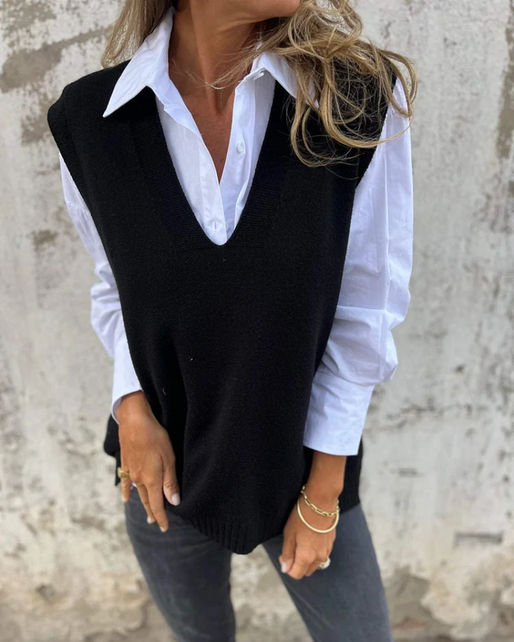 NUSA™ - COMFORTABLE KNITTED VEST | Black / S | Toronty Ottawa