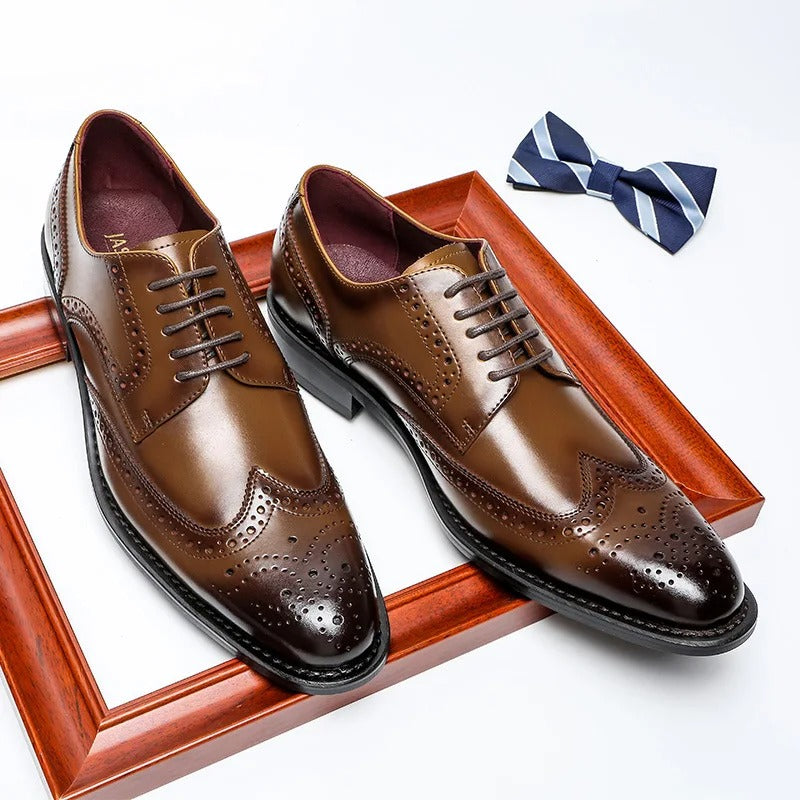 Belford™ Oxford Brogue — Classic Elegance | Brown / 6 | Toronty Ottawa