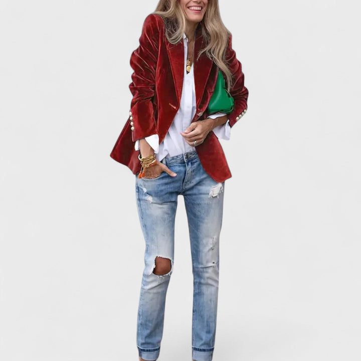 Julie™ | Elegant Velvet Blazer