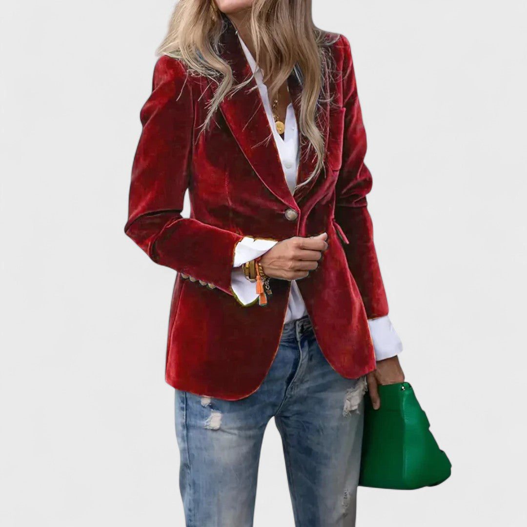 Julie™ | Elegant Velvet Blazer