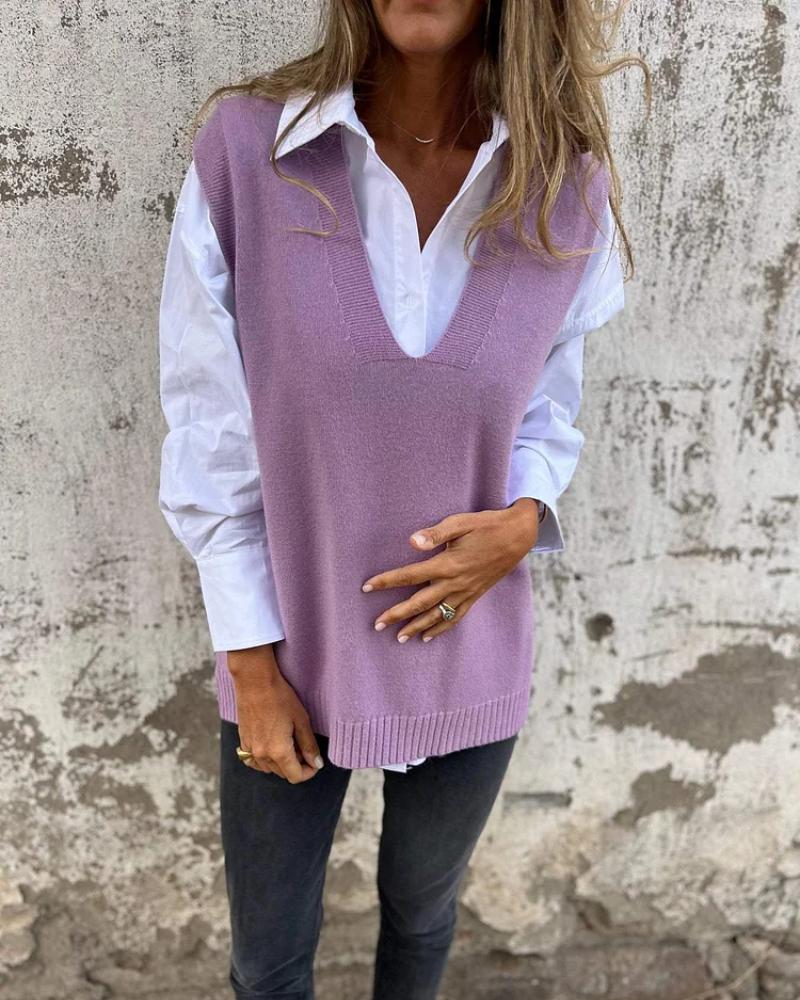 NUSA™ - COMFORTABLE KNITTED VEST | Purple / S | Toronty Ottawa