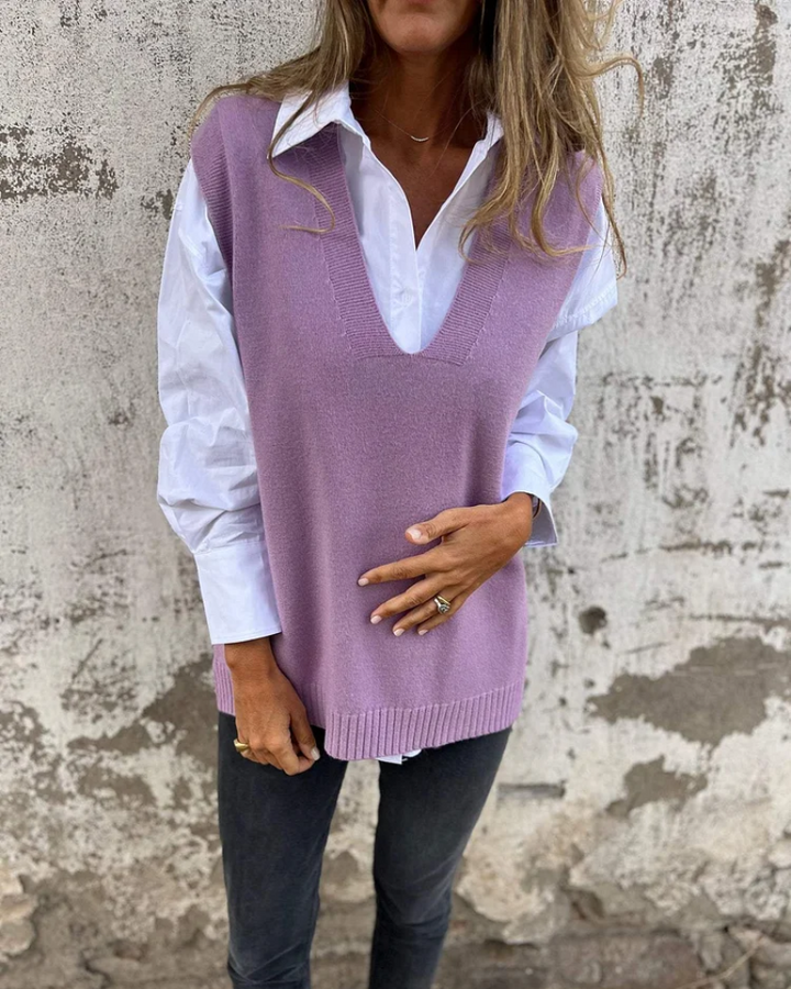 NUSA™ - COMFORTABLE KNITTED VEST | Purple / S | Toronty Ottawa