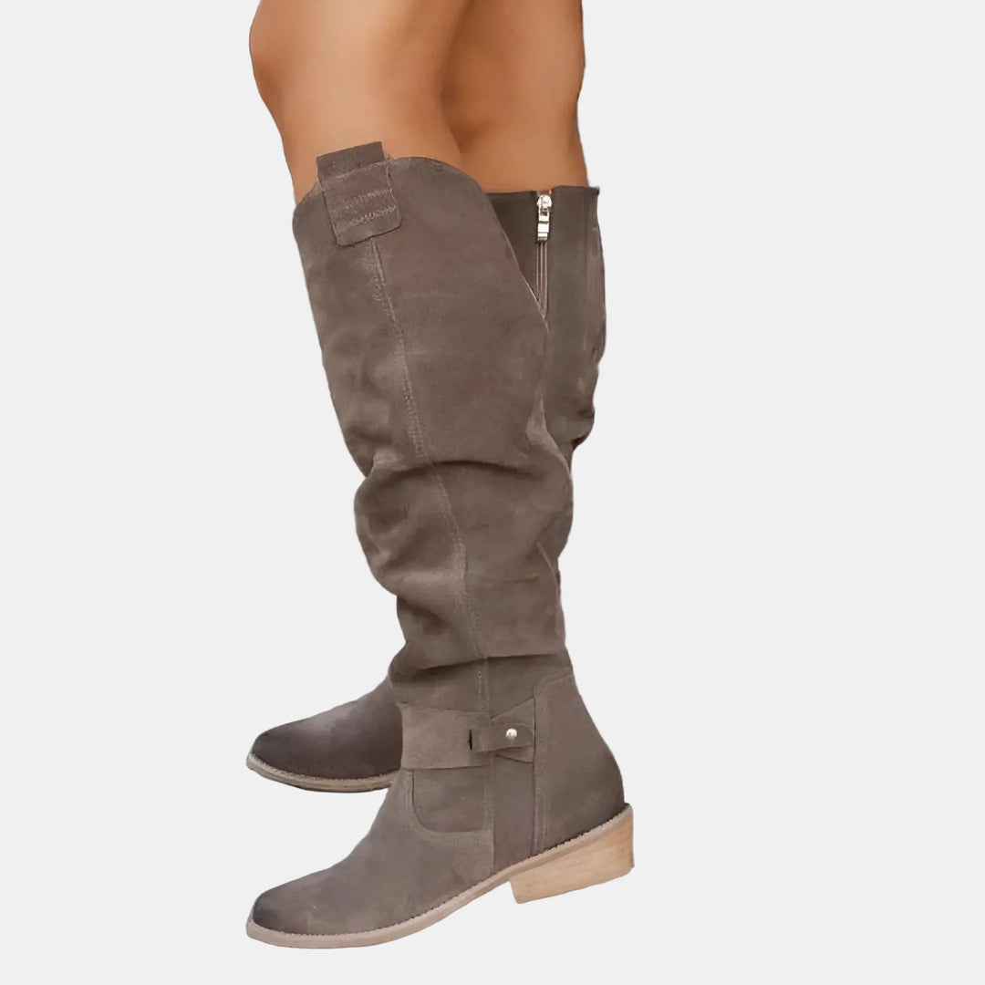 Clara | Soft Suede City Boots