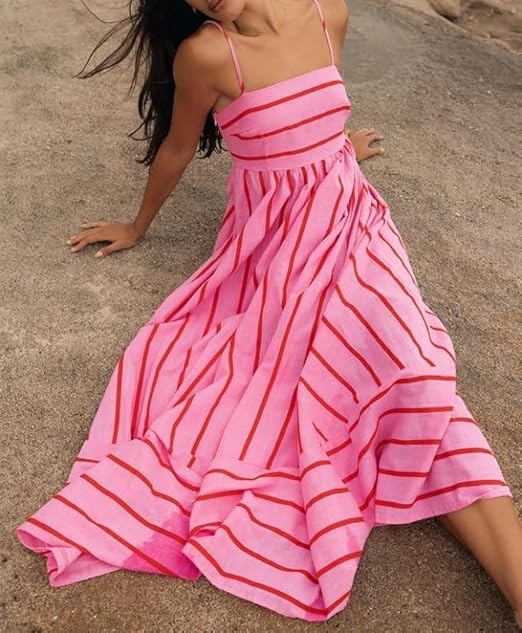Solea™ | Sunset Vibes Pink Maxi Dress | Rose / S | Toronty Ottawa