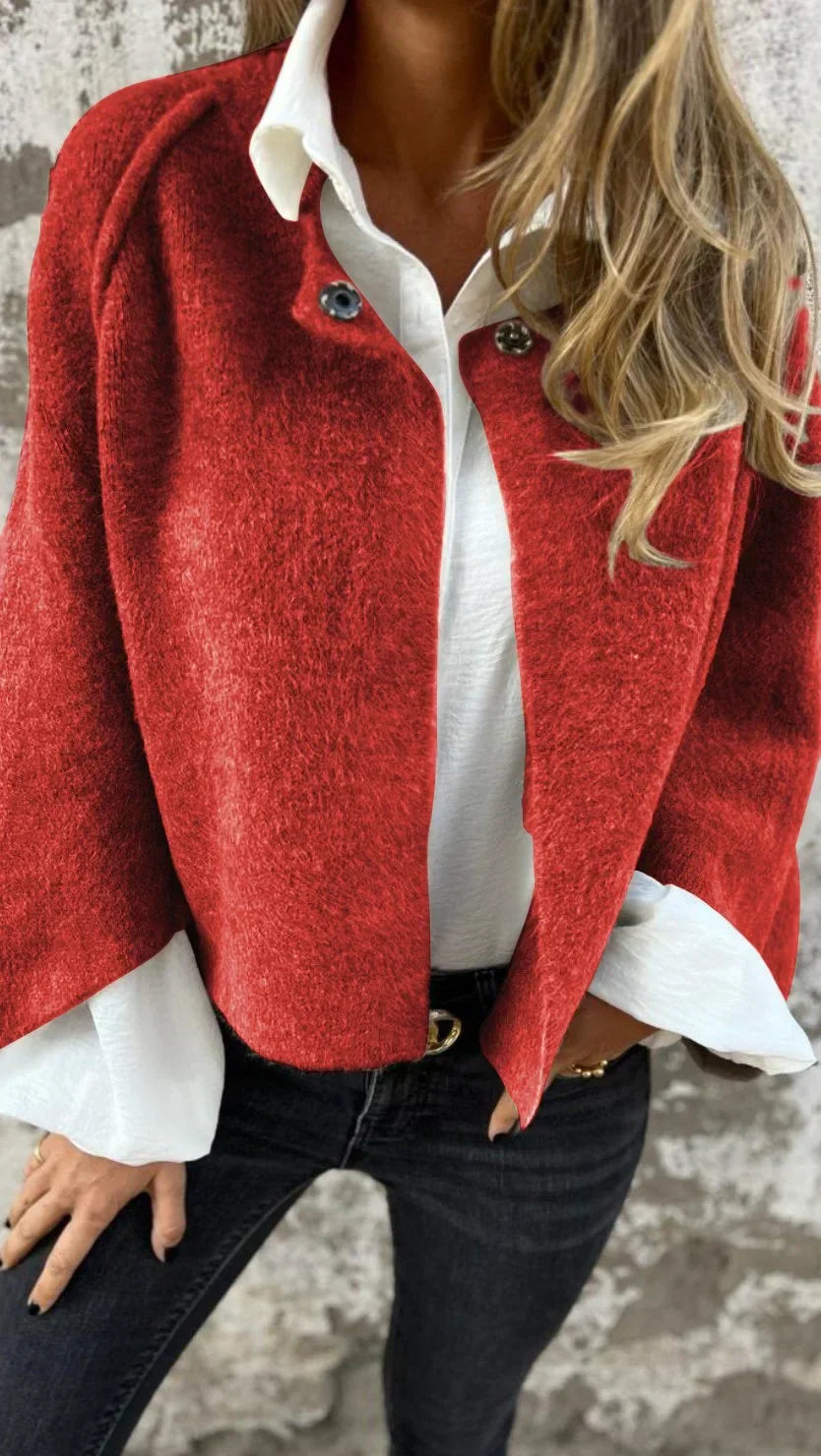 CELESTE™ - ELEGANT ROUND-NECK COAT | Brick / S | Toronty Ottawa