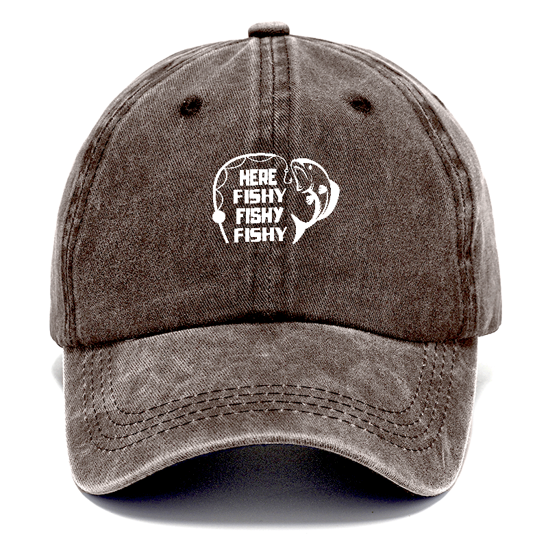 Here Fishy Fishy Fishy Classic Cap | Brown | Toronty Ottawa