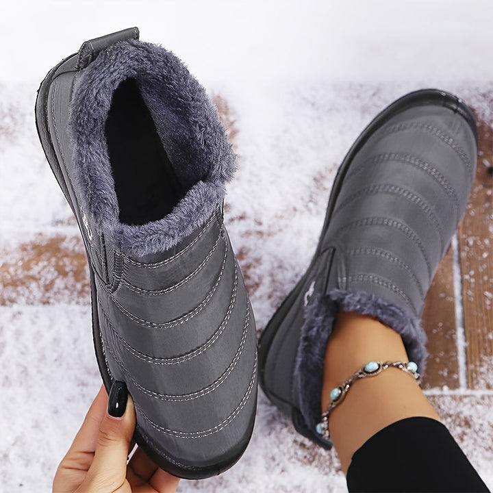Vicky | Warm Winter Slip-On Boots.