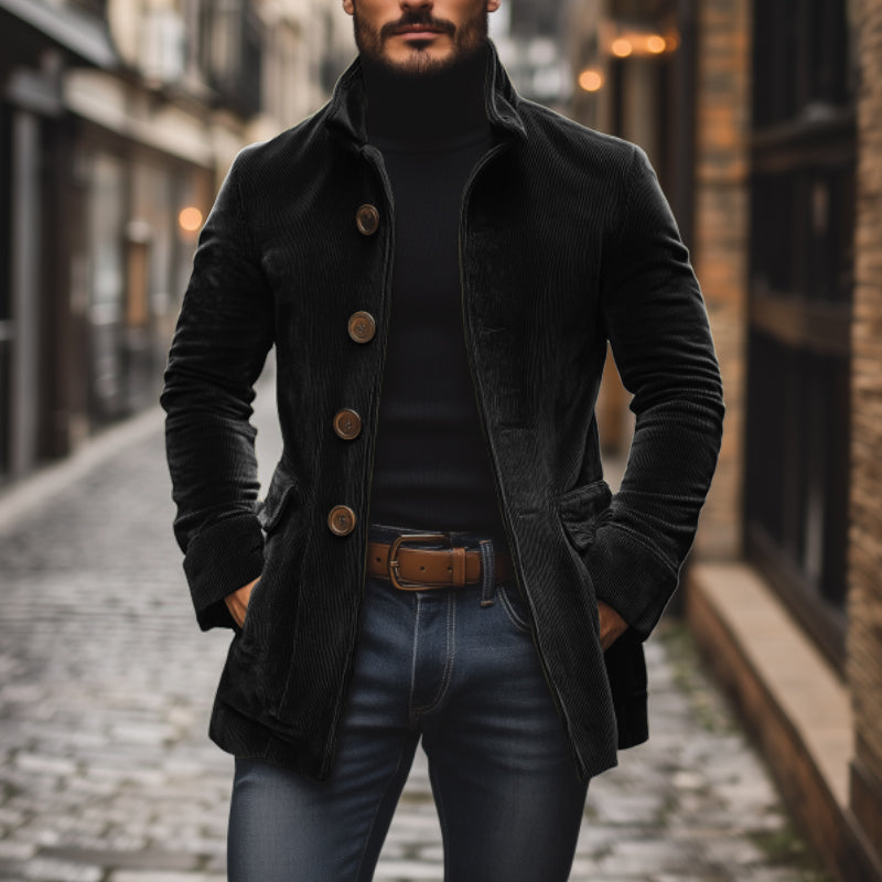 Bexley™ Heritage Corduroy Stand Collar Coat | Army Green / S | Toronty Ottawa