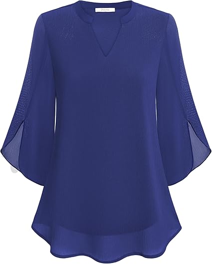 Olivia – Flowing Split-Sleeve Blouse | Black / S | Toronty Ottawa