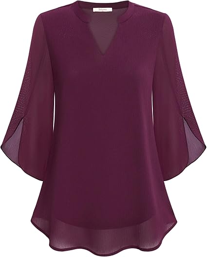 Olivia – Flowing Split-Sleeve Blouse | Black / S | Toronty Ottawa