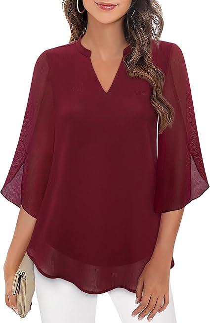 Olivia – Flowing Split-Sleeve Blouse | Teal / 2XL | Toronty Ottawa