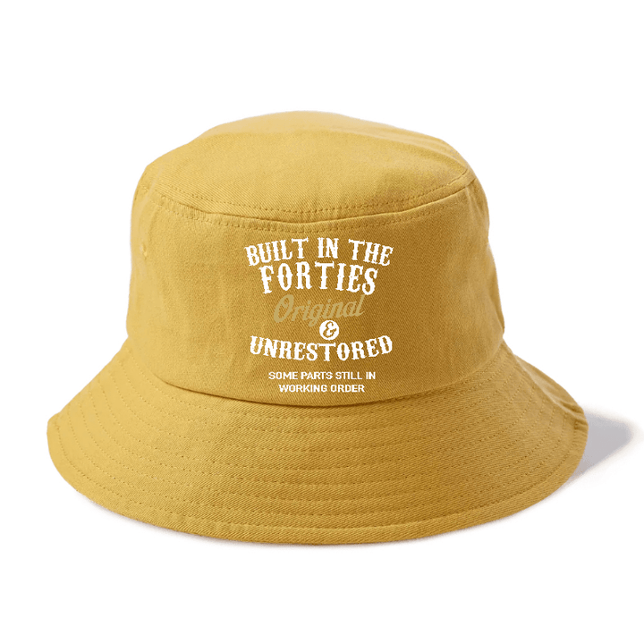 Built In The Forties Original Unrestored Some Parts Still in Working Order Bucket Hat | Golden Harvest(Yellow) | Toronty Ottawa