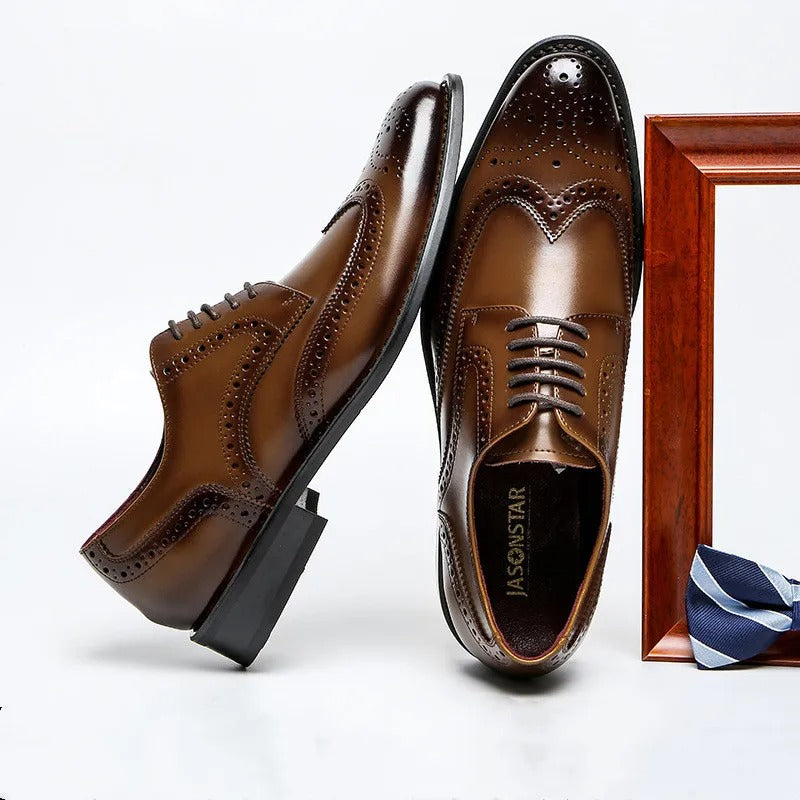 Belford™ Oxford Brogue — Classic Elegance | Brown / 6 | Toronty Ottawa