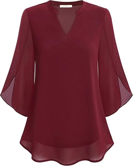 Olivia – Flowing Split-Sleeve Blouse | Black / S | Toronty Ottawa