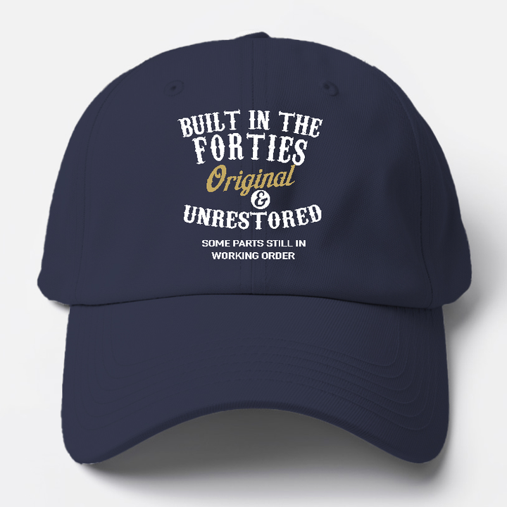 Built In The Forties Original Unrestored Some Parts Still In Working Order Baseball Cap | Twilight Navy(Blue) | Toronty Ottawa