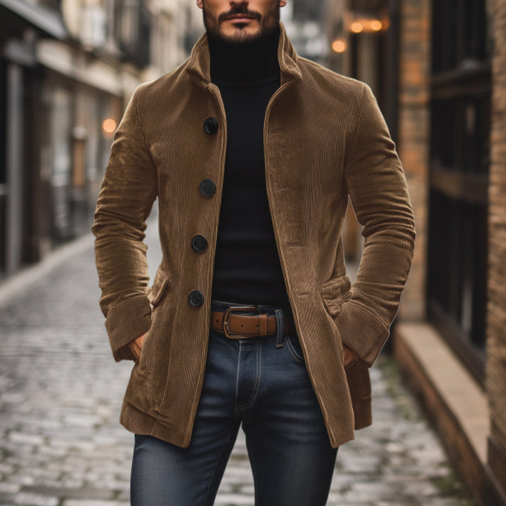Bexley™ Heritage Corduroy Stand Collar Coat | Army Green / S | Toronty Ottawa
